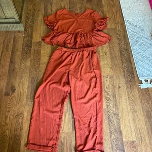 Shein top and pants set